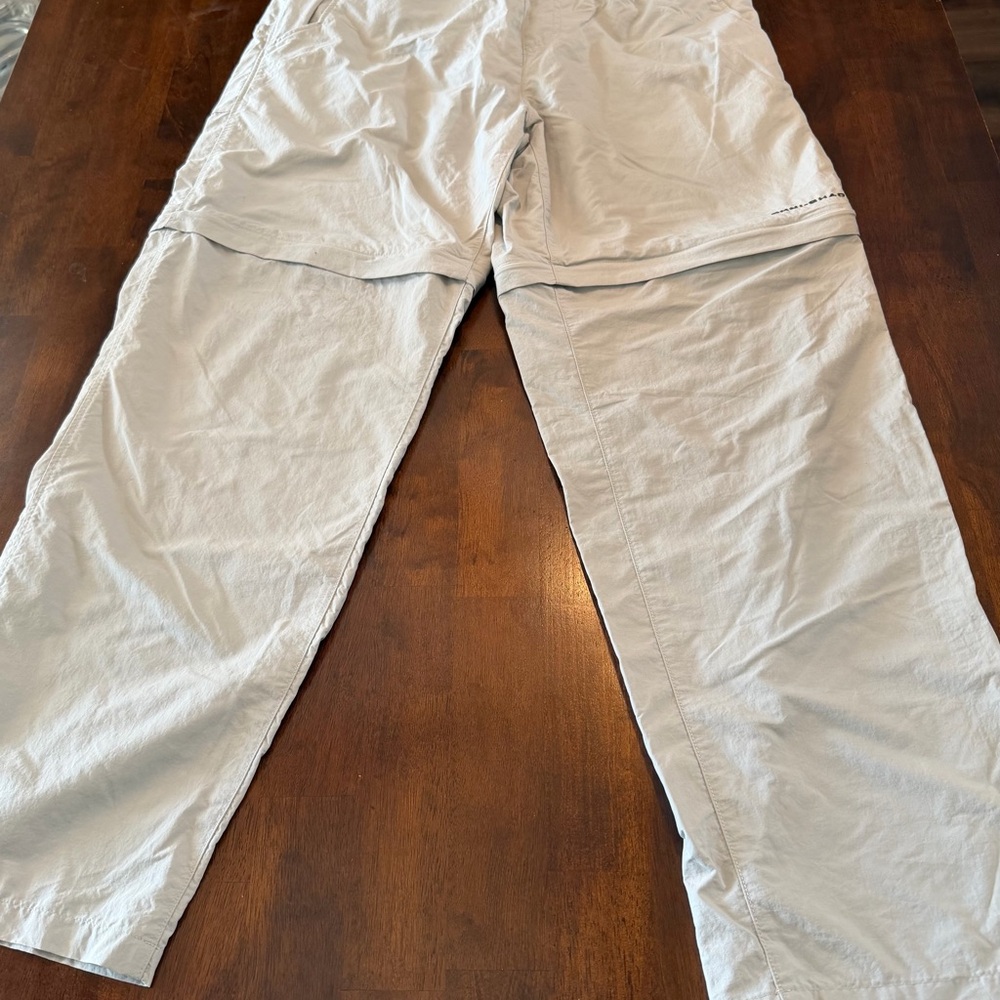Men's Columbia Silver Ridge Light Gray Convertible Pants UPF 50 M 30L
